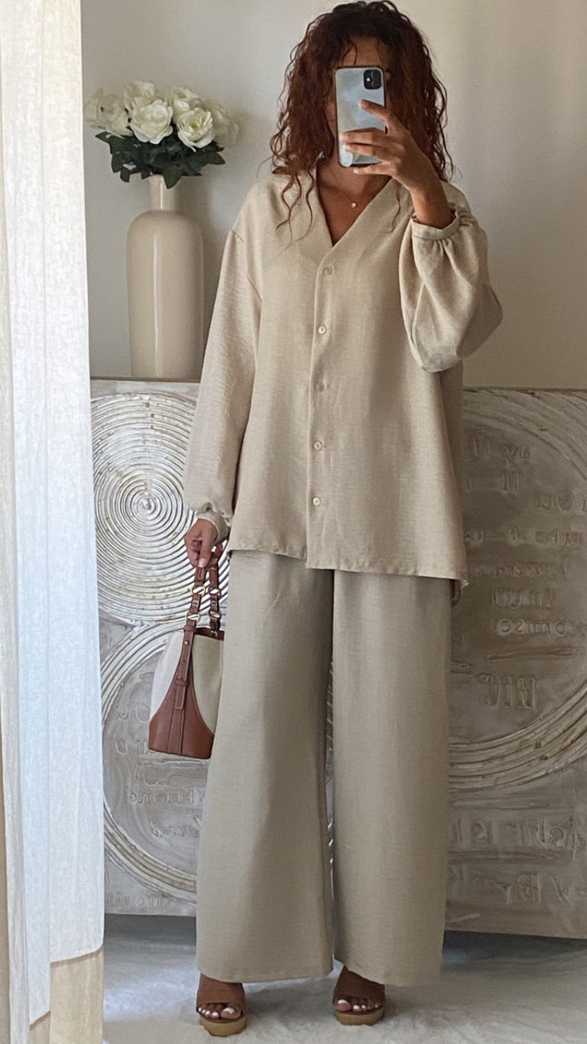 Ensemble Yasmine taupe clair