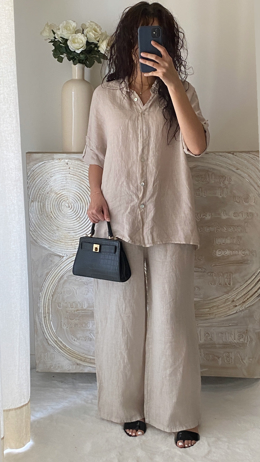 Ensemble en lin premium (beige)