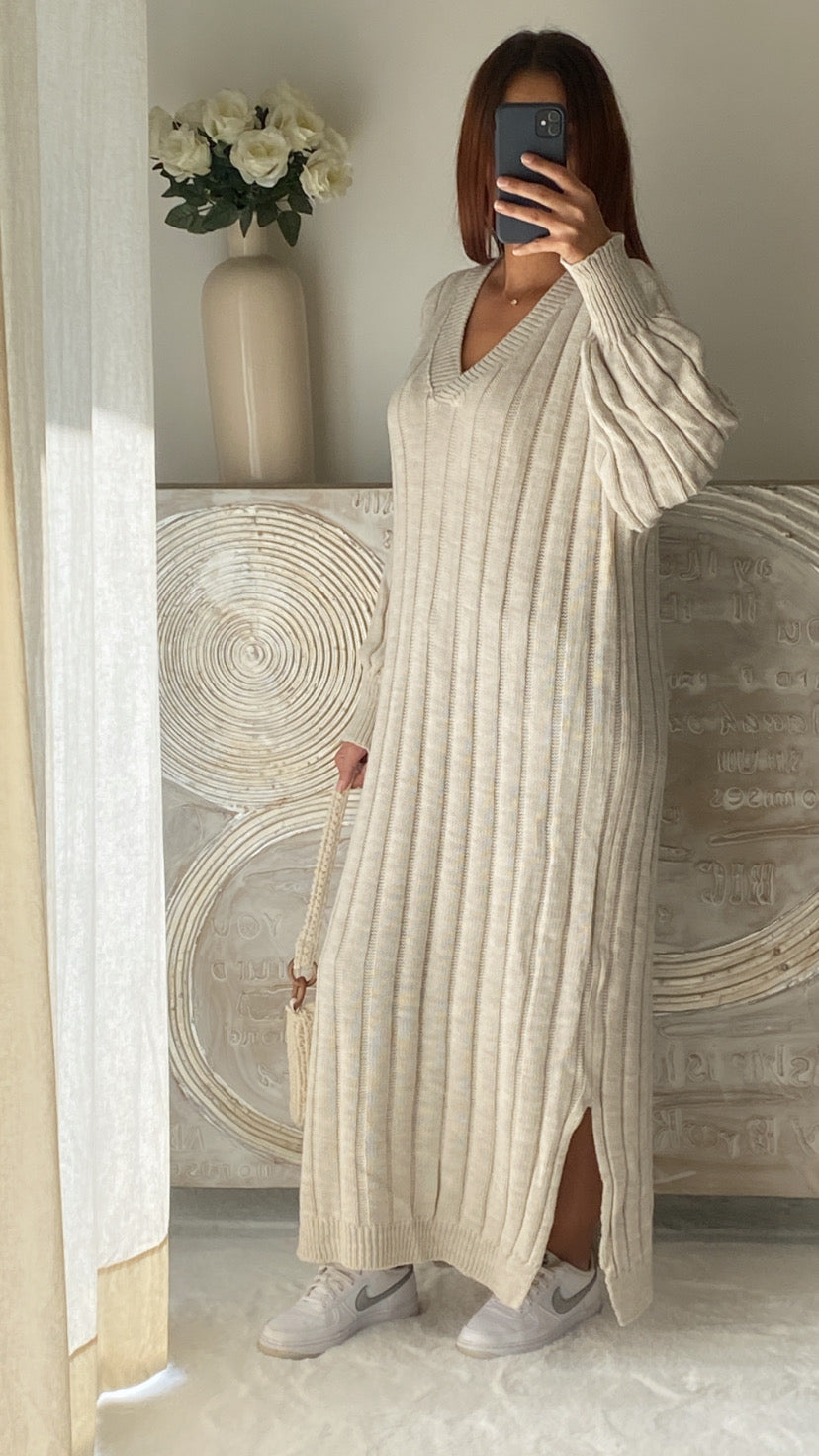 Robe pull Melissa beige