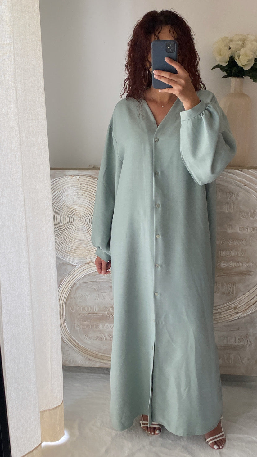 Robe YASMINE vert d'eau