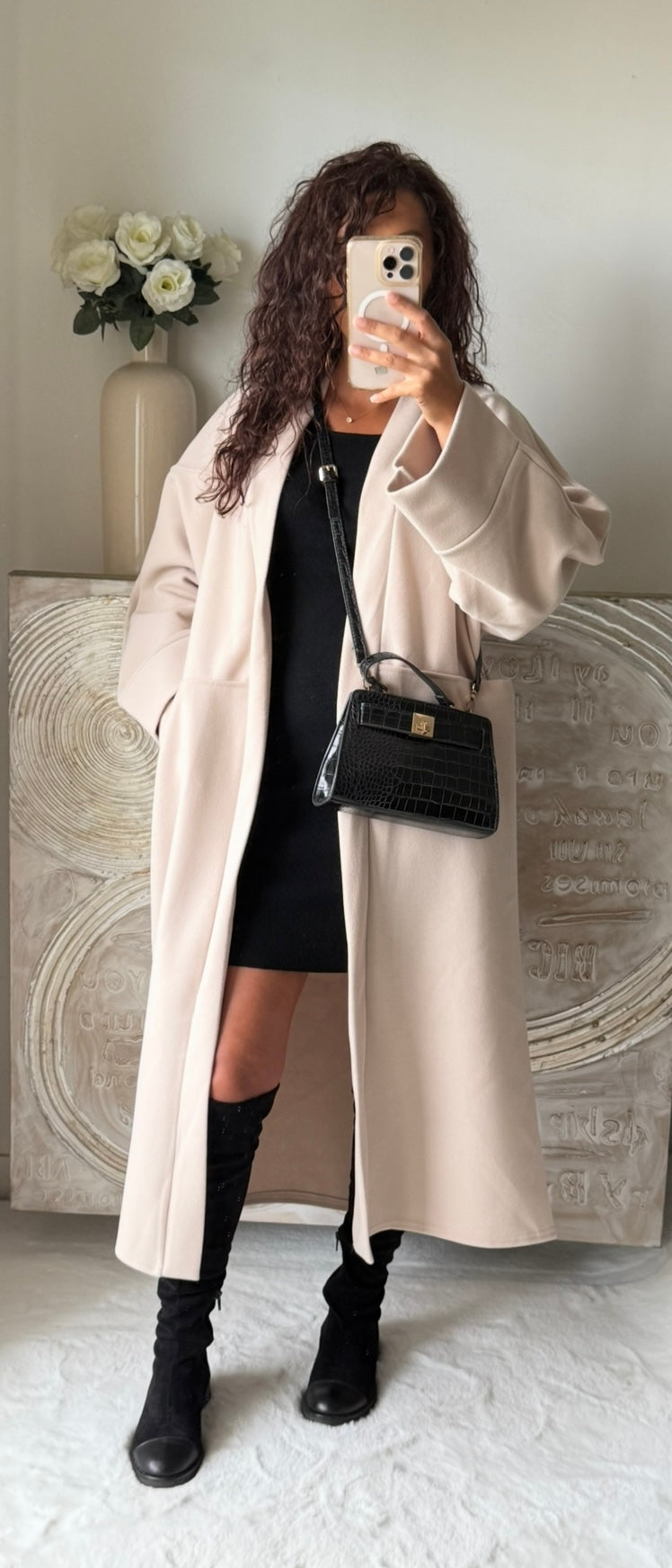 Manteau long Mia beige