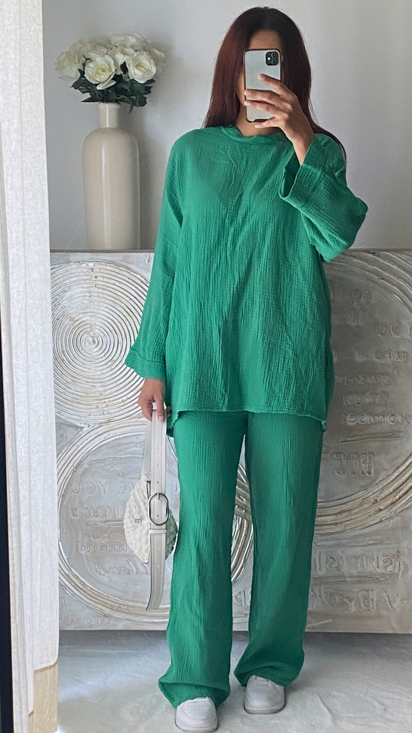 Ensemble gaze de coton GREEN