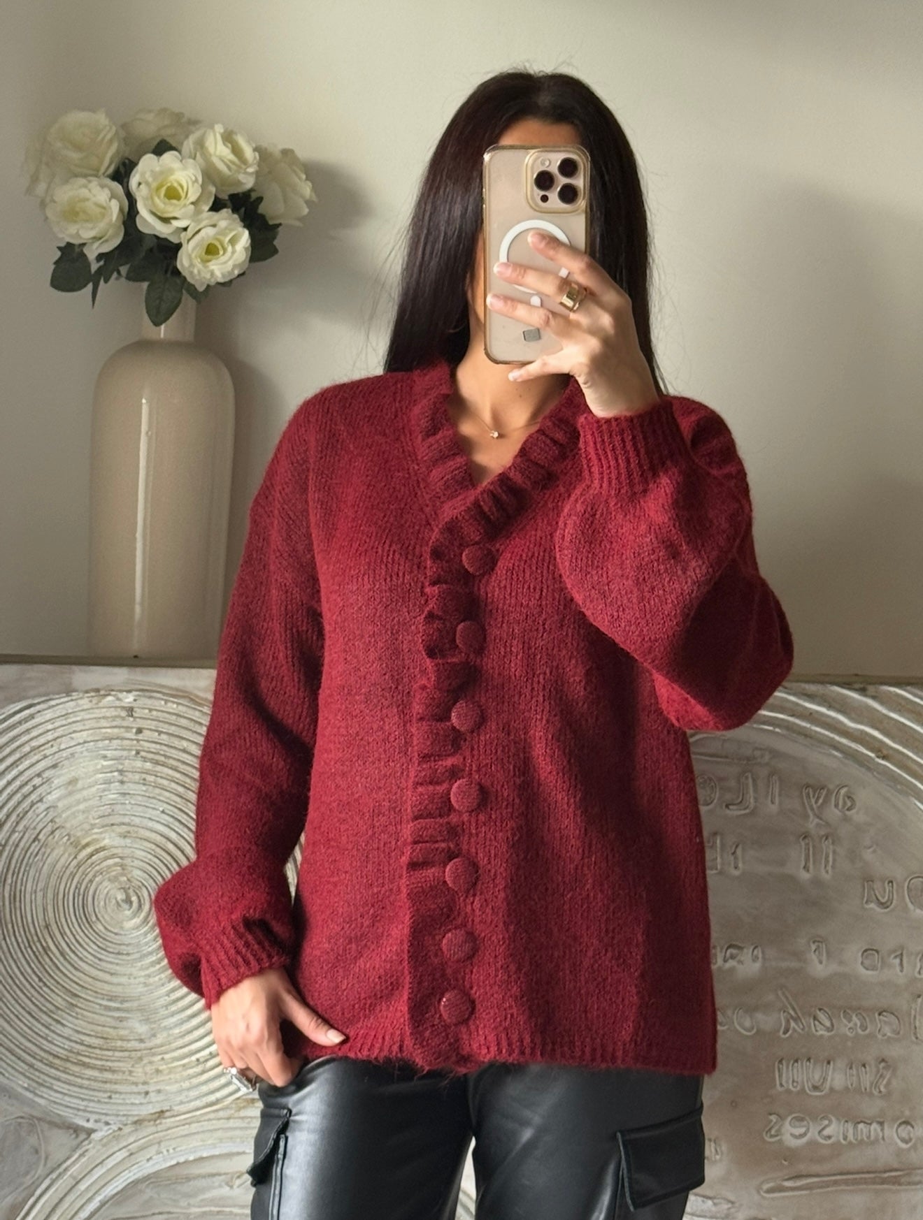 Gilet Sofia bordeaux