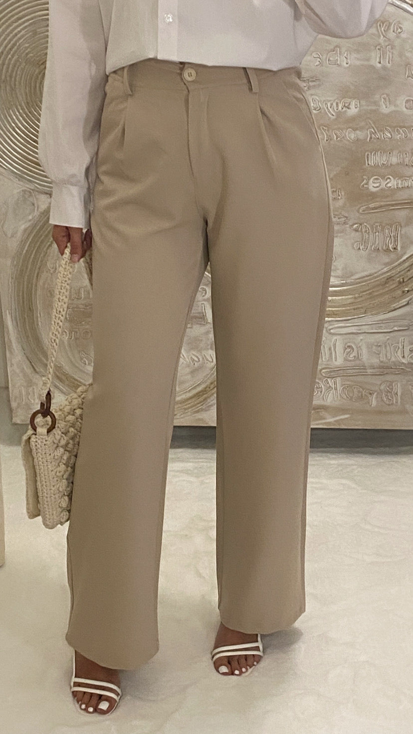 Pantalon épais Lara beige