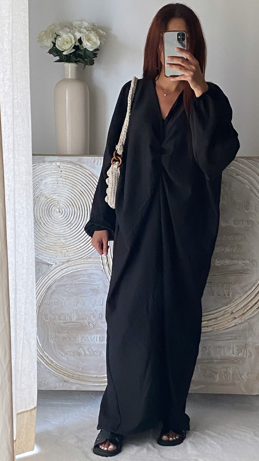 Robe plissée LEILA (Noire)