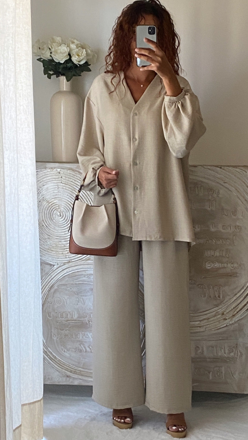 Ensemble Yasmine taupe clair