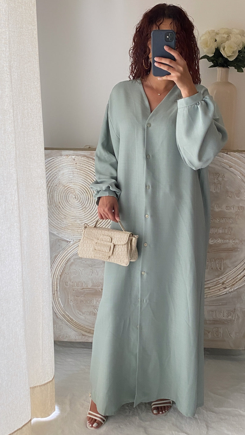 Robe YASMINE vert d'eau