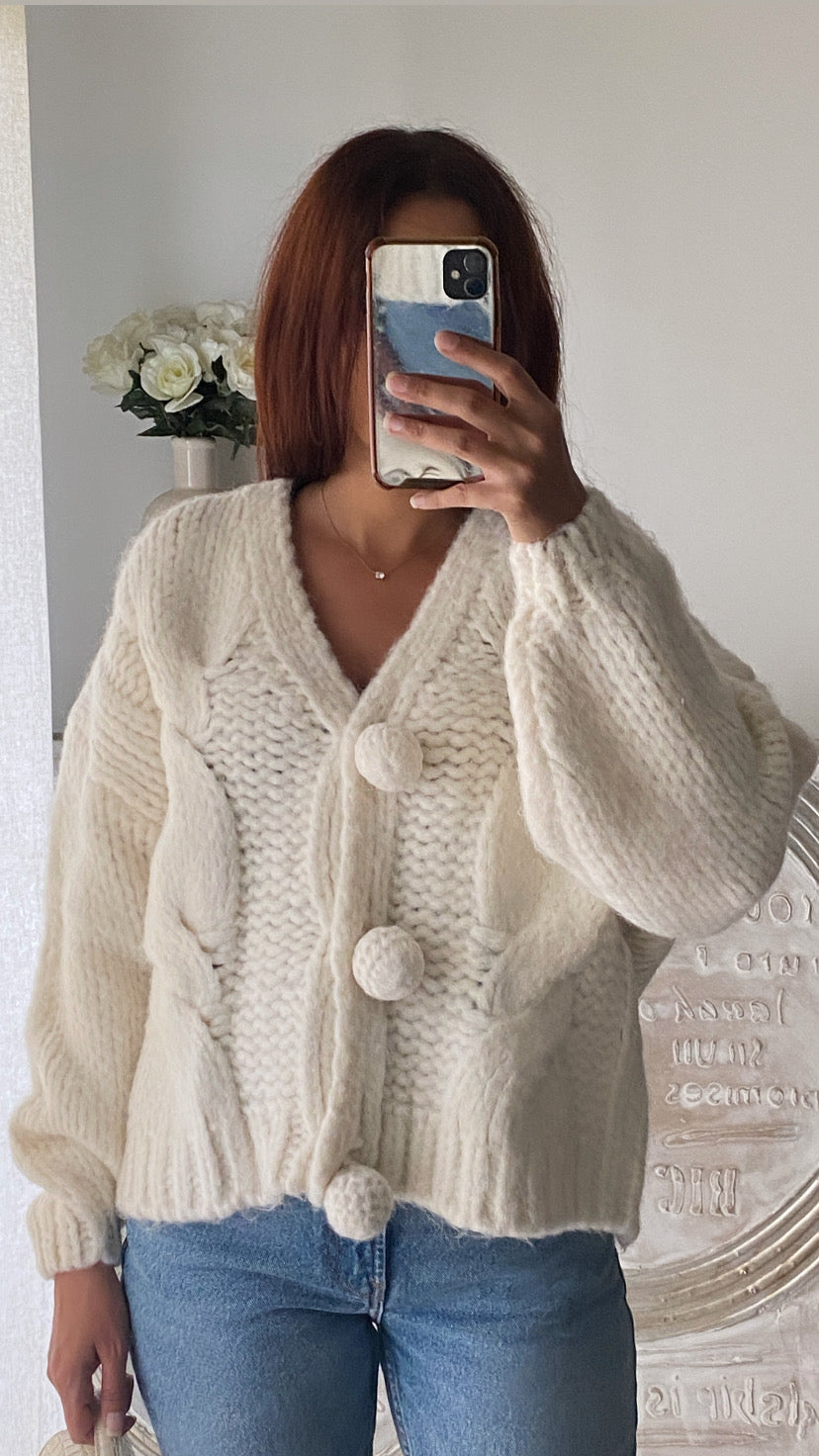 Pull PONPON écru