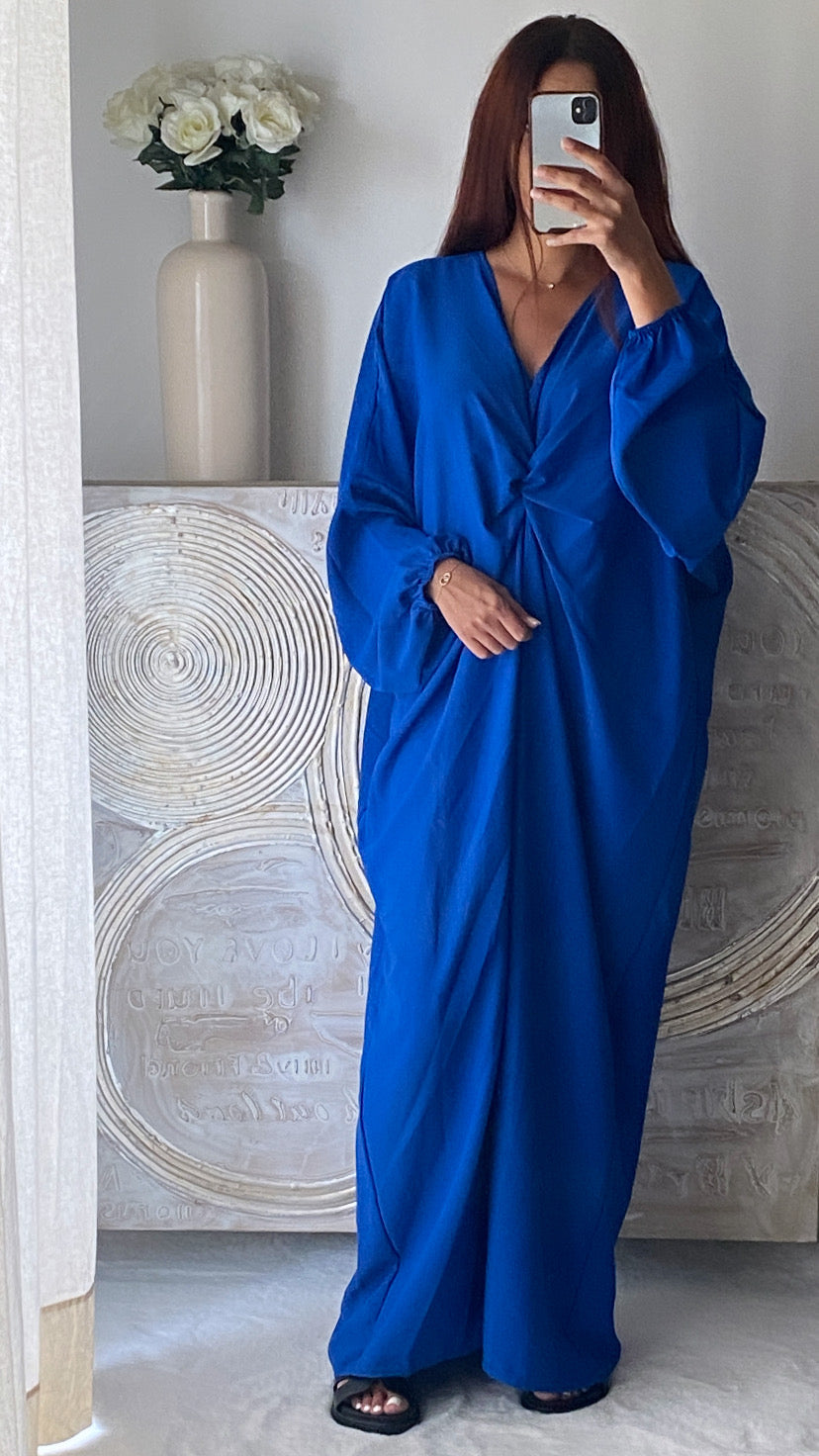 Robe plissée LEILA (Bleu roi)