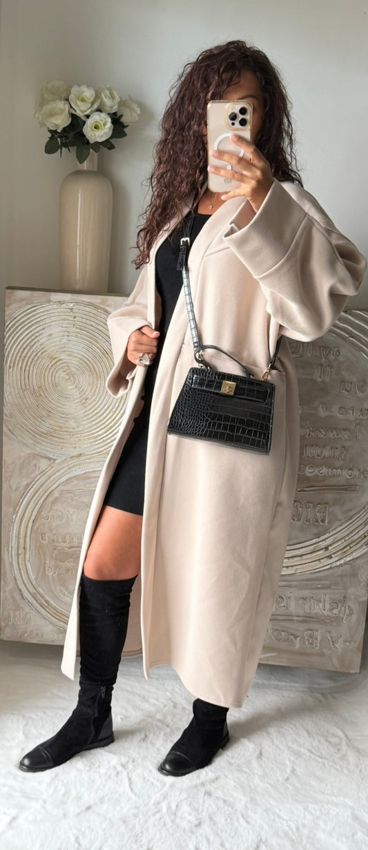 Manteau long Mia beige