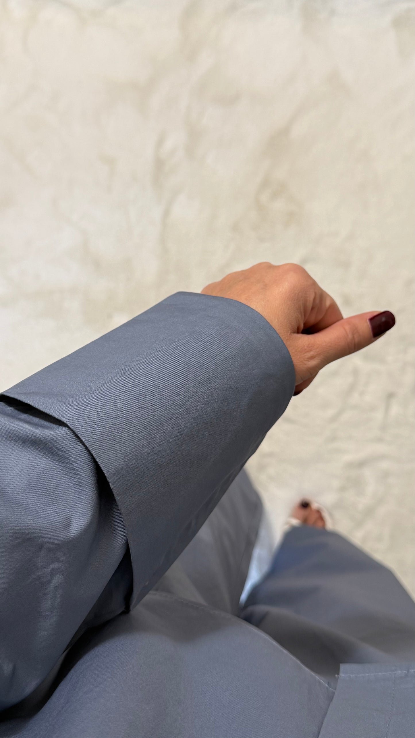 Ensemble chemise et pantalon bleu