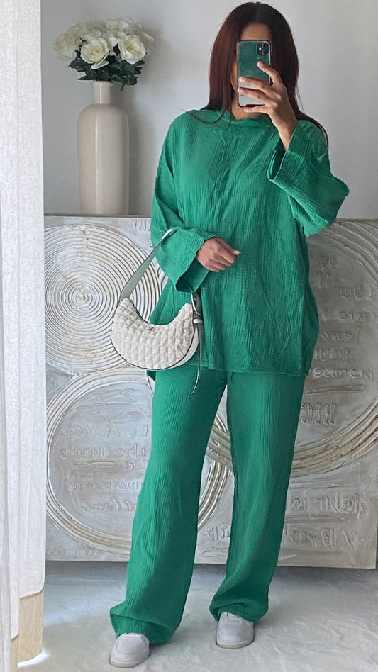 Ensemble gaze de coton GREEN