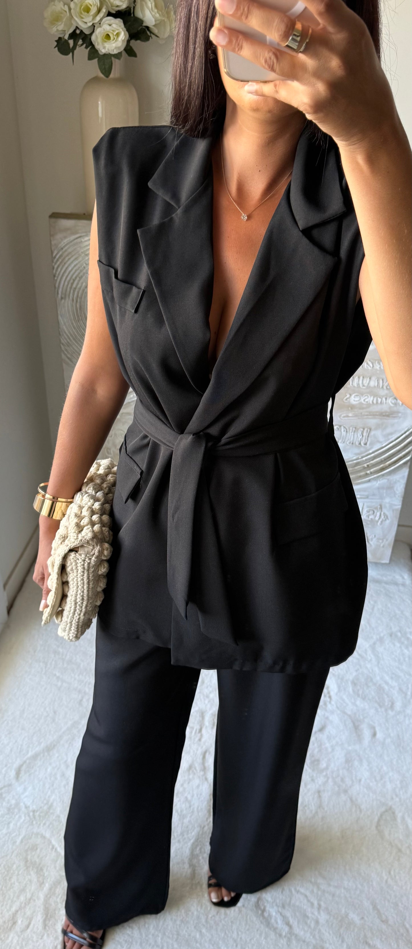 Ensemble blazer et pantalon Maya noir