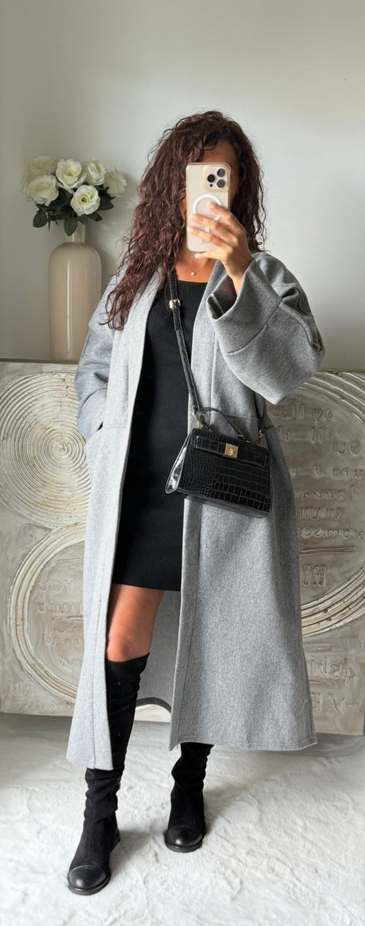 Manteau long Mia gris
