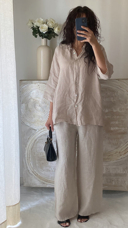 Ensemble en lin premium (beige)