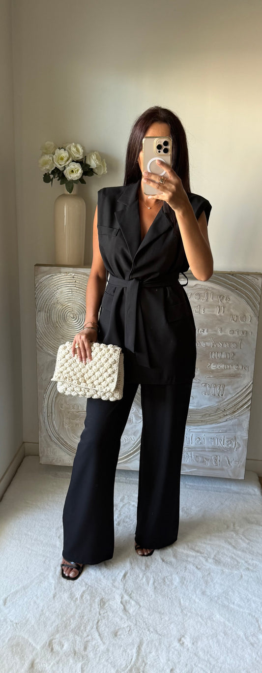 Ensemble blazer et pantalon Maya noir