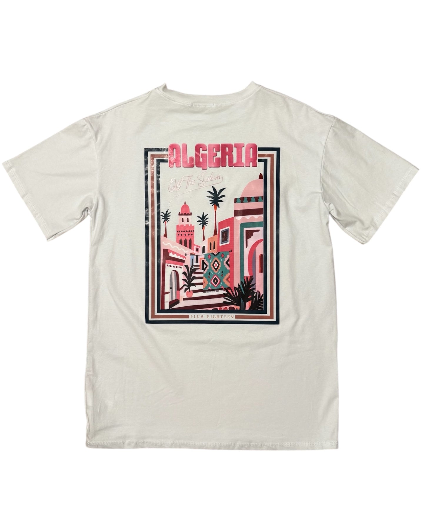 T-shirt à imprimé Algeria blanc