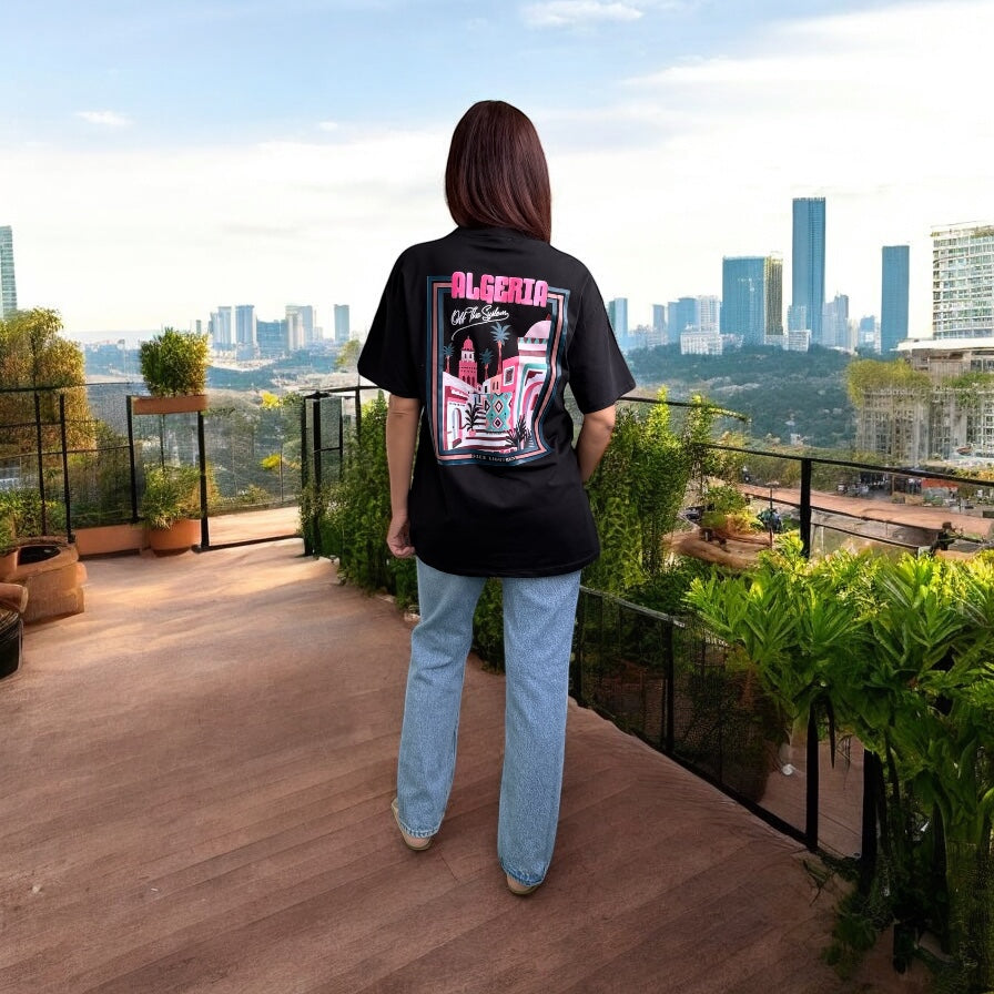 T-shirt à imprimé Algeria noir