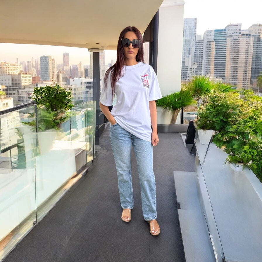 T-shirt à imprimé Algeria blanc